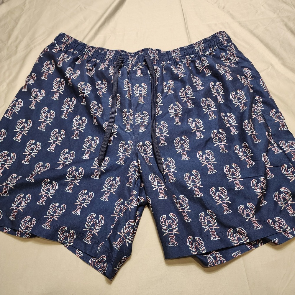Mens Southern Proper Swim Trunks Shorts Size XL Blue Mesh Lined Beach‎ Vacation